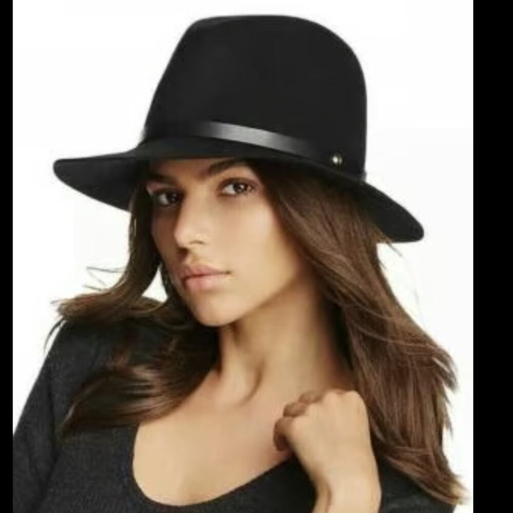Rag & Bone Wool Fedora With Leather Band Size L